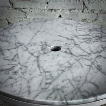 Load image into Gallery viewer, Blu Dot Plateau Carrara Marble Side Table
