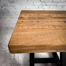 Load image into Gallery viewer, Rustic Contemporary Natural Wood &amp; Metal Side Table

