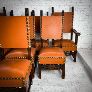 Set of 8 Jason Scott Collection Old World Oak Dining Chair