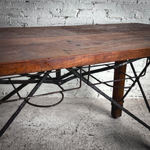 Load image into Gallery viewer, Rustic Mesquite &amp; Iron Kitchen Island
