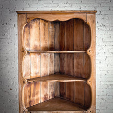 Load image into Gallery viewer, Antique Rustic Cerused Pine Corner Cabinet
