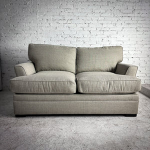 Contemporary Textured Fabric Loveseat