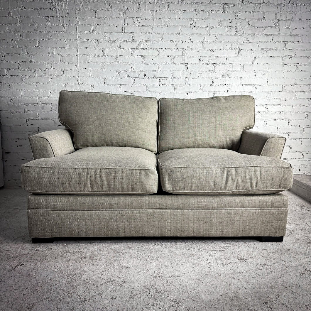 Contemporary Textured Fabric Loveseat
