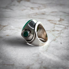 Load image into Gallery viewer, Modernist Sterling Silver Chalcedony Cocktail Ring
