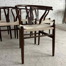 Load image into Gallery viewer, Set of 6 Wishbone Style Dining Chairs
