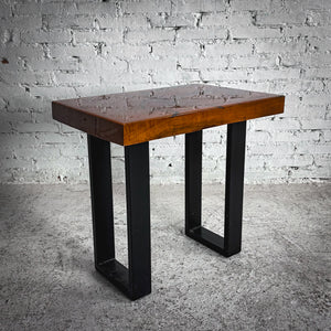 Modern Glossy Resin Wood Side Table