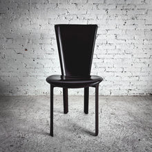 Load image into Gallery viewer, Set of 6 1980&#39;s Cattelan Italia Leather Dining Chair
