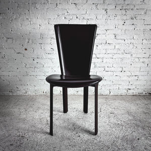 Set of 6 1980's Cattelan Italia Leather Dining Chair
