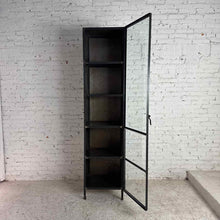 Load image into Gallery viewer, Industrial Gunmetal Steel Glass Vitrine

