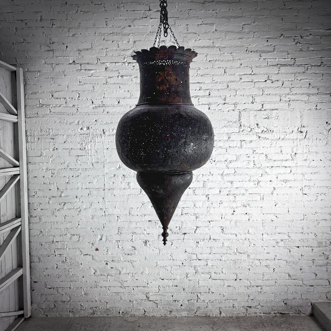 Moroccan Patina Brass Pendant Light