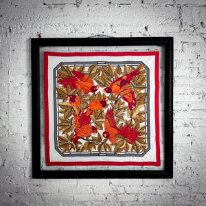 Vintage Hermés Classic Screen-Printed Silk Scarf Textile