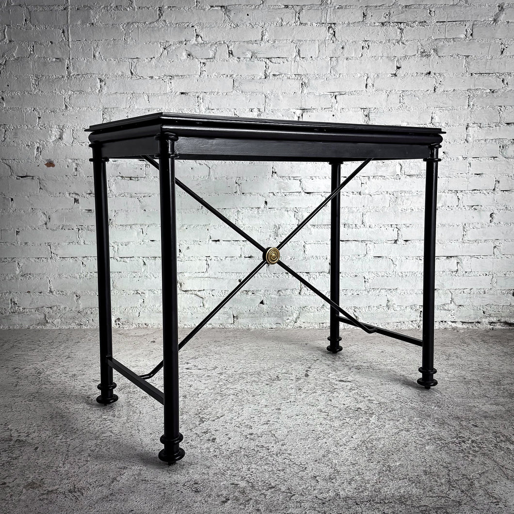Neoclassical Powder Coat Metal Console
