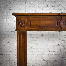 Load image into Gallery viewer, Reproduction Neoclassical Carved Walnut Mantelpiece Architectural Element
