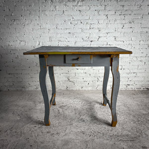 Antique Campesino Painted Pine Side Table