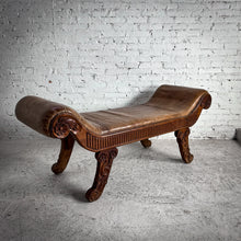 Load image into Gallery viewer, Old World Leather Bench

