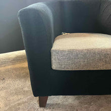 Load image into Gallery viewer, Contemporary Mixed Fabrics Club Chair
