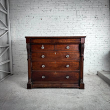 Load image into Gallery viewer, 3 Piece 19th C. Victorian Style Veneer Wood Chest of Drawers
