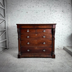 3 Piece 19th C. Victorian Style Veneer Wood Chest of Drawers