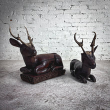 Load image into Gallery viewer, Single Southeast Asian Carved Dark Wood Decorative Sculpture

