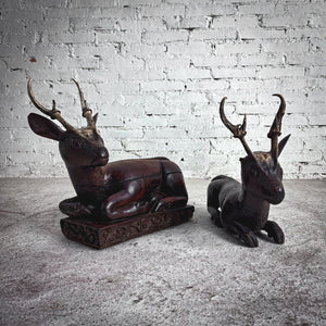 Single Southeast Asian Carved Dark Wood Decorative Sculpture