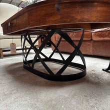 Load image into Gallery viewer, Industrial Farmhouse Stained Wood Cocktail Table
