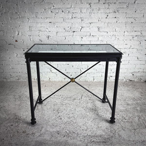 Neoclassical Powder Coat Metal Console