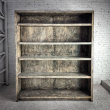 Load image into Gallery viewer, Large Farmhouse Gray Veneer Bookcase
