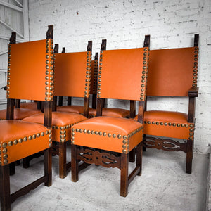 Set of 8 Jason Scott Collection Old World Oak Dining Chair