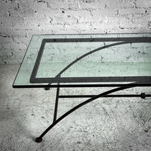 Load image into Gallery viewer, Wrought Iron 3/4" Glass Cocktail Table
