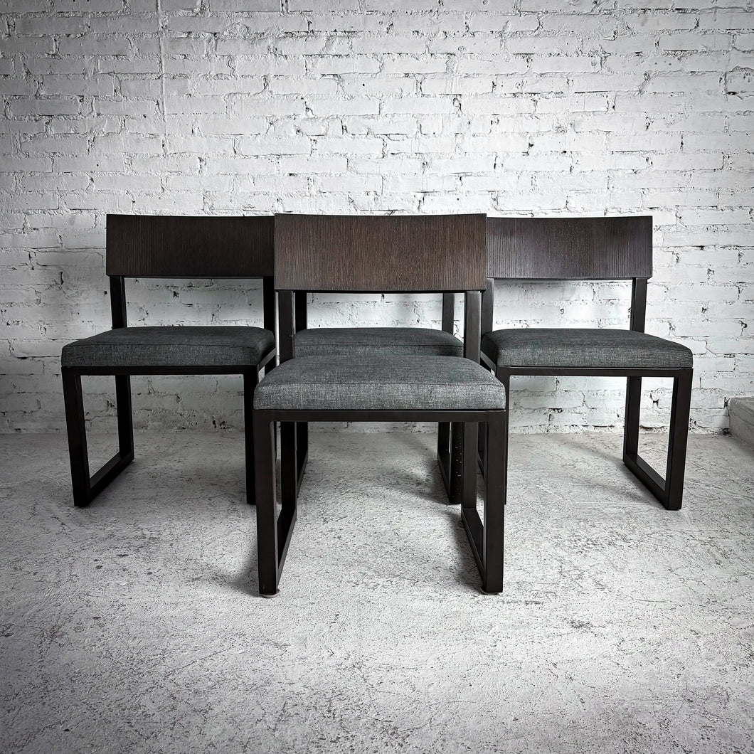 Set of 4 Modern Laminate Composite Wood Dining Chair