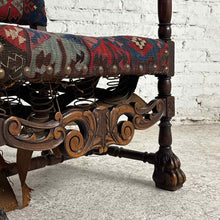 Load image into Gallery viewer, Spanish Baroque Revival Carved Wood Armchair
