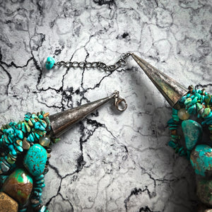 20th C. Bohemian Turquoise Multi-Strand Necklace