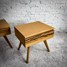 Load image into Gallery viewer, Set of 2 Mid-Century Style Bamboo Nightstand

