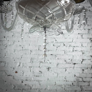 Transitional Clear Glass Crystal Chandelier