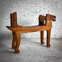 Load image into Gallery viewer, 1980&#39;s Folk Figural Mesquite Bench
