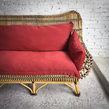 Load image into Gallery viewer, Vintage Boho Natural Rattan Sofa
