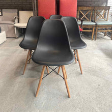Load image into Gallery viewer, Set of 4 MCM Style Black Chairs
