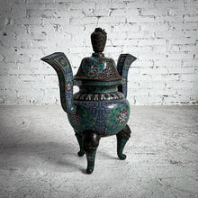 Load image into Gallery viewer, Qing Dynasty Cloisonne Bronze Incense Burner Container
