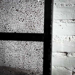 Industrial Antiqued Metal Windowpane Mirror Mirror
