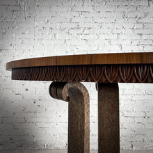 Load image into Gallery viewer, Round Biedermeier High Top Walnut Entry Table
