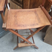 Load image into Gallery viewer, Campaign Style Leather Director Accent Chair
