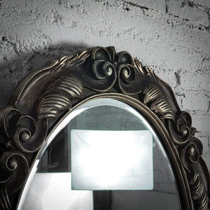 Baroque Aged Bronze Wood Wall Mirror