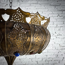 Load image into Gallery viewer, Moroccan Round Brass Pendant Light
