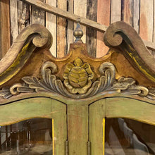 Load image into Gallery viewer, Mexican Carved Painted China Cabinet
