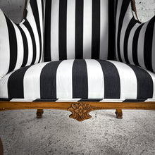 Load image into Gallery viewer, Rococo Revival Fabric Satin Wood Bergere Wingback Chair
