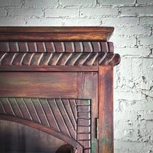 Load image into Gallery viewer, Colonial Style Dark Wood Display Cabinet
