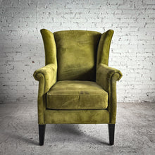 Load image into Gallery viewer, Transitional Fabric Wood Wingback Chair
