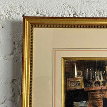 Load image into Gallery viewer, Harold H. "Hal" Sims Framed Watercolor Interior Painting

