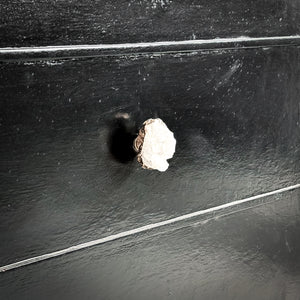 Campaign Black Lacquer Wood Media Cabinet