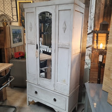 Load image into Gallery viewer, 2 Piece Vintage French Country Mirrored Wardrobe
